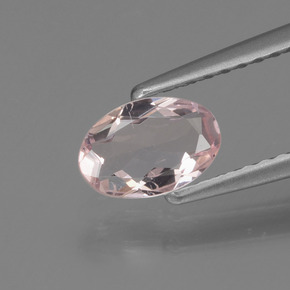 Morganite rose naturelle coupe ovale, 0,44 ct, VVS-VS