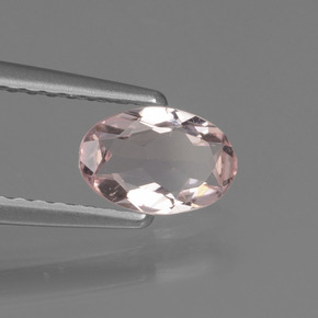 Morganite rose naturelle coupe ovale, 0,44 ct, VVS-VS