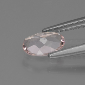 Morganite rose naturelle coupe ovale, 0,44 ct, VVS-VS
