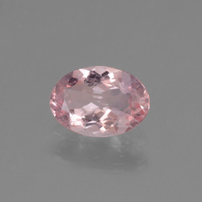Morganite Rose clair naturelle Coupe ovale, 0.84 ct, VS