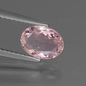 Morganite rose naturelle coupe ovale, 1,03 ct, VS
