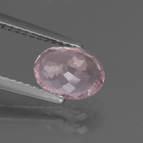 Morganite rose naturelle coupe ovale, 1,03 ct, VS