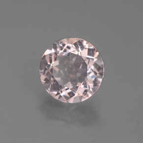 Morganite rose naturelle coupe roude, 1,31 ct, VS