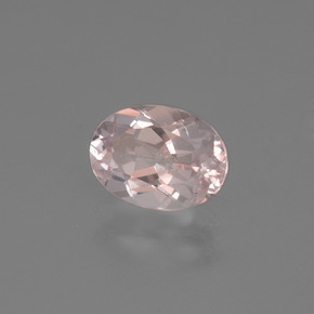 Morganite rose naturelle coupe ovale, 1,07 ct, VS