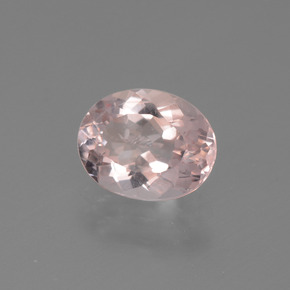 Morganite rose naturelle coupe ovale, 1,51 ct, VVS-VS