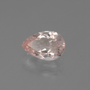 Morganite Rose clair naturelle En forme de poire, 1.07 ct, VVS-VS