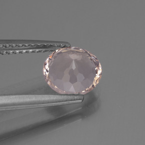 Morganite rose naturelle coupe roude, 1,23 ct, VVS-VS