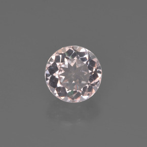 Morganite rose naturelle coupe roude, 0,62 ct, VVS-VS