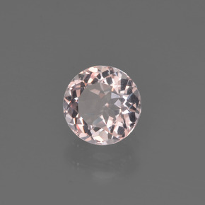 Morganite rose naturelle coupe roude, 0,62 ct, VVS-VS