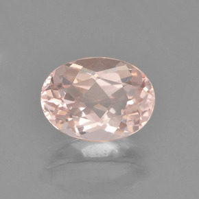Morganite rose naturelle coupe ovale, 1,74 ct, VVS-VS