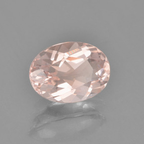 Morganite rose naturelle coupe ovale, 1,74 ct, VVS-VS