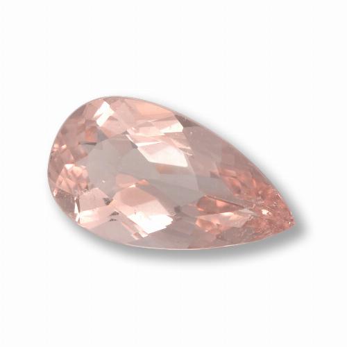 Morganite Rose clair naturelle En forme de poire, 1.44 ct, VS