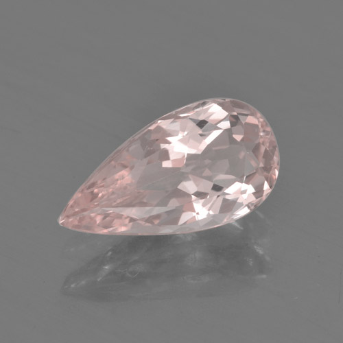 Morganite rose naturelle en forme de poire, 1,39 ct, VVS-VS