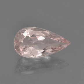 Morganite rose naturelle en forme de poire, 1,39 ct, VVS-VS