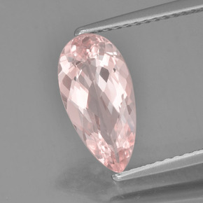 Morganite rose naturelle en forme de poire, 1,53 ct, VVS-VS