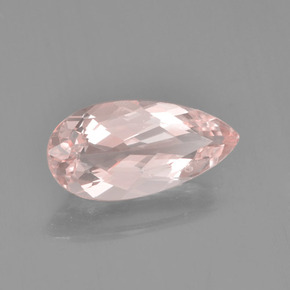 Morganite rose naturelle en forme de poire, 1,53 ct, VVS-VS