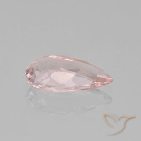 Morganite rose naturelle en forme de poire, 1,54 ct, VS