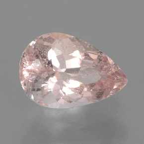 Morganite rose naturelle en forme de poire, 2,00 ct, VS-SI