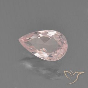 Morganite Rose clair naturelle En forme de poire, 0.55 ct, VVS-VS
