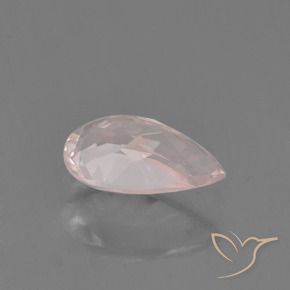 Morganite Rose clair naturelle En forme de poire, 0.55 ct, VVS-VS