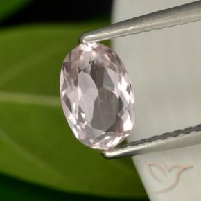 Morganite Flamant rose naturelle ovale, 0.82 ct, VVS-VS