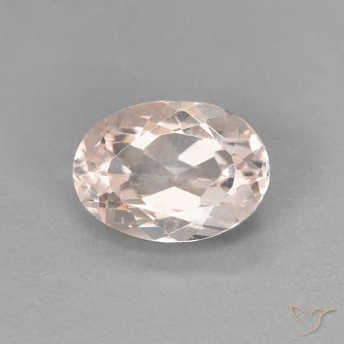 0.91ct Naturel Medium Light-Pink Morganite, ovale, VVS-VS, Photo A
