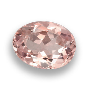 Morganite rose naturelle coupe ovale, 0,96 ct, VS