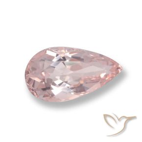 Morganite Rose moyen-léger naturelle En forme de poire, 0.84 ct, VVS-VS