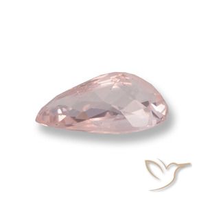 Morganite Rose moyen-léger naturelle En forme de poire, 0.84 ct, VVS-VS