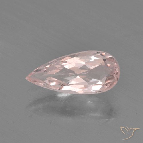 Morganite Rose clair naturelle En forme de poire, 0.77 ct, VVS-VS