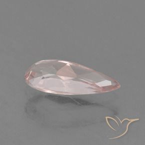 Morganite Rose clair naturelle En forme de poire, 0.77 ct, VVS-VS