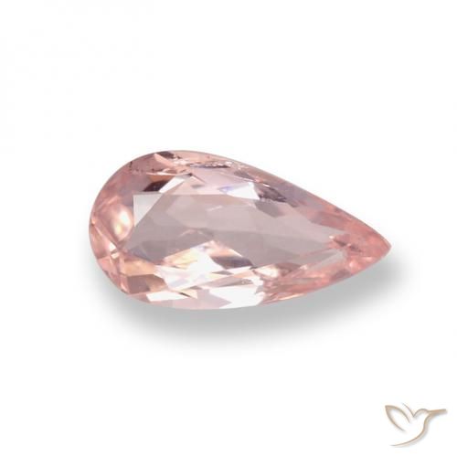 Morganite rose naturelle en forme de poire, 0,54 ct, VVS-VS