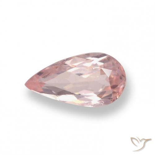 Morganite rose naturelle en forme de poire, 0,54 ct, VVS-VS
