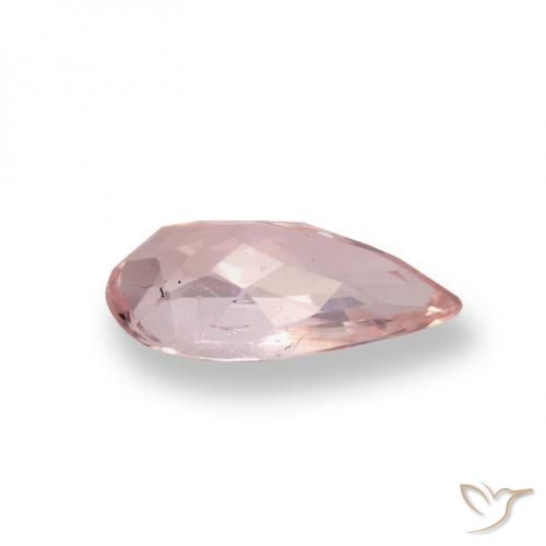 Morganite rose naturelle en forme de poire, 0,54 ct, VVS-VS