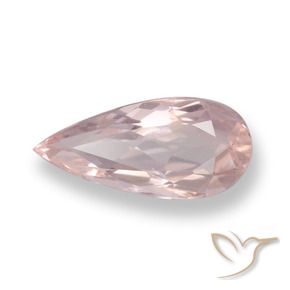 Morganite Rose moyen naturelle En forme de poire, 0.71 ct, VVS