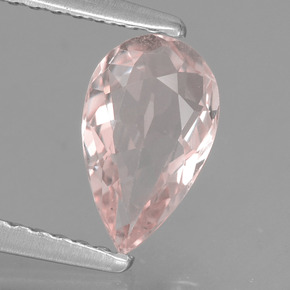 Morganite Rose clair naturelle En forme de poire, 0.74 ct, VVS