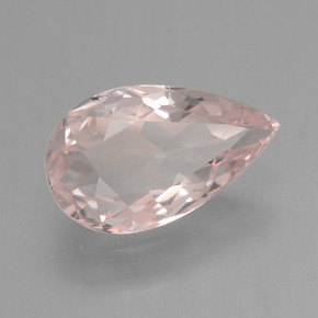 Morganite Rose clair naturelle En forme de poire, 0.74 ct, VVS