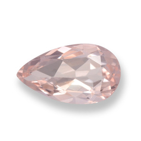 Morganite rose naturelle en forme de poire, 0,78 ct, VVS