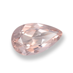 Morganite rose naturelle en forme de poire, 0,78 ct, VVS