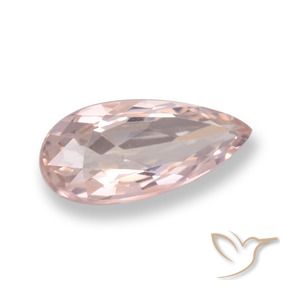 Morganite Flamant rose naturelle En forme de poire, 1.03 ct, VVS
