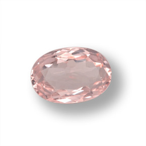Morganite Rose clair naturelle Coupe ovale, 0.97 ct, VVS