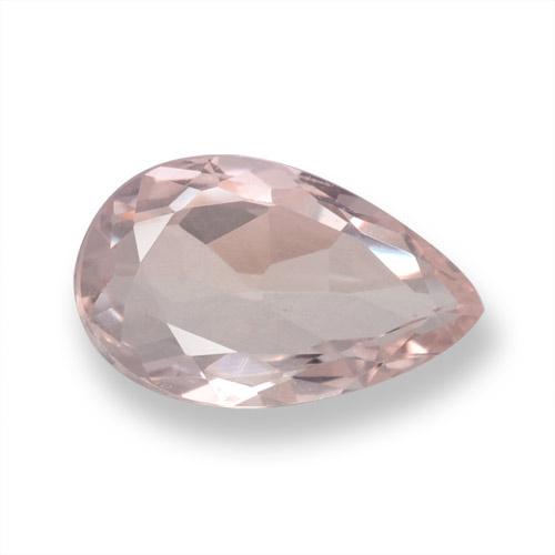 Morganite Ton rose corail naturelle En forme de poire, 0.79 ct, VVS-VS