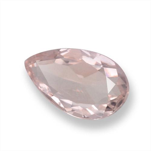 Morganite Ton rose corail naturelle En forme de poire, 0.79 ct, VVS-VS