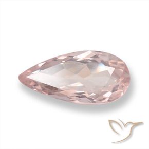 Morganite Rose moyen naturelle En forme de poire, 1.01 ct, VVS-VS