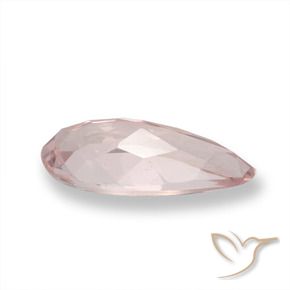 Morganite Rose moyen naturelle En forme de poire, 1.01 ct, VVS-VS
