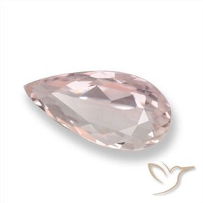 Morganite Rose clair naturelle En forme de poire, 0.92 ct, VVS