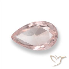 Morganite Rose moyen naturelle En forme de poire, 0.84 ct, VVS-VS