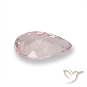 Morganite Rose moyen naturelle En forme de poire, 0.84 ct, VVS-VS