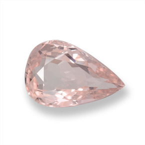 Morganite rose naturelle en forme de poire, 0,97 ct, VS
