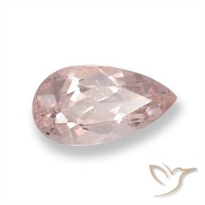 Morganite Flamant rose naturelle En forme de poire, 0.93 ct, VS